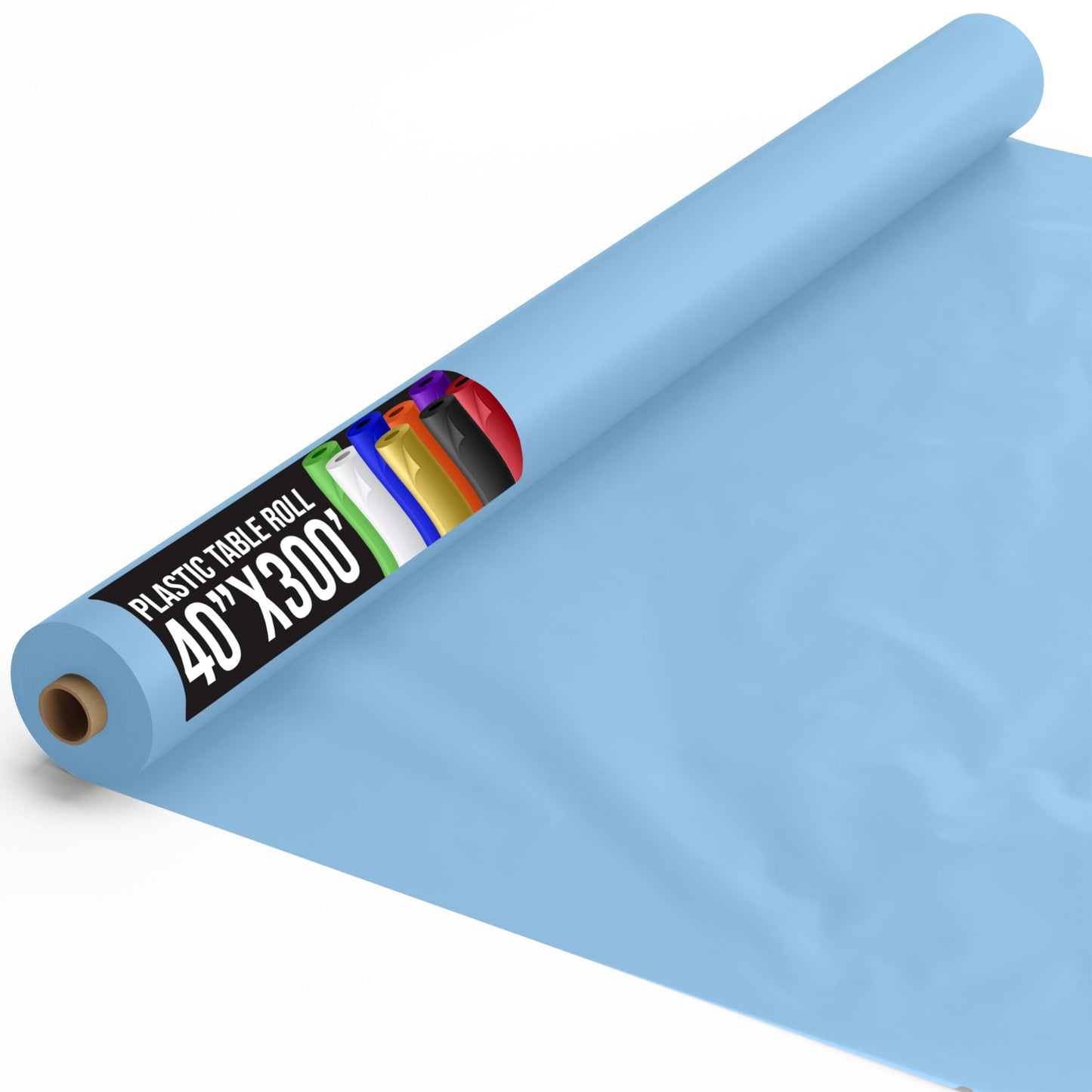 40 In. x 300 Ft. Premium Light Blue Table Roll | Case of 4