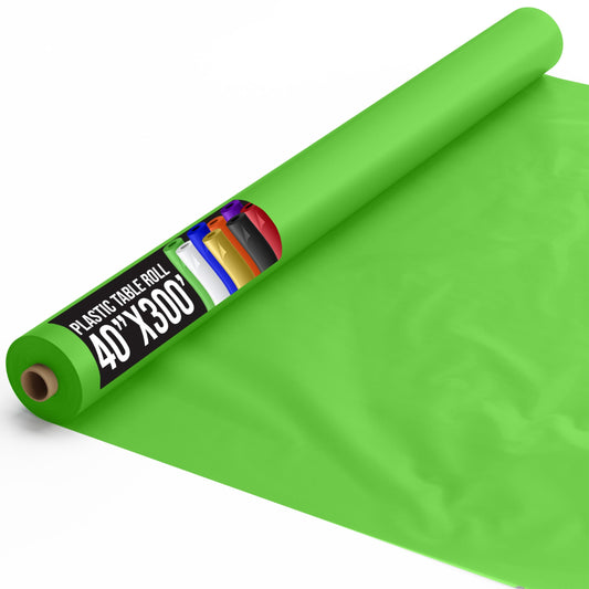 40 In. x 300 Ft. Premium Lime Green Table Roll | Case of 4