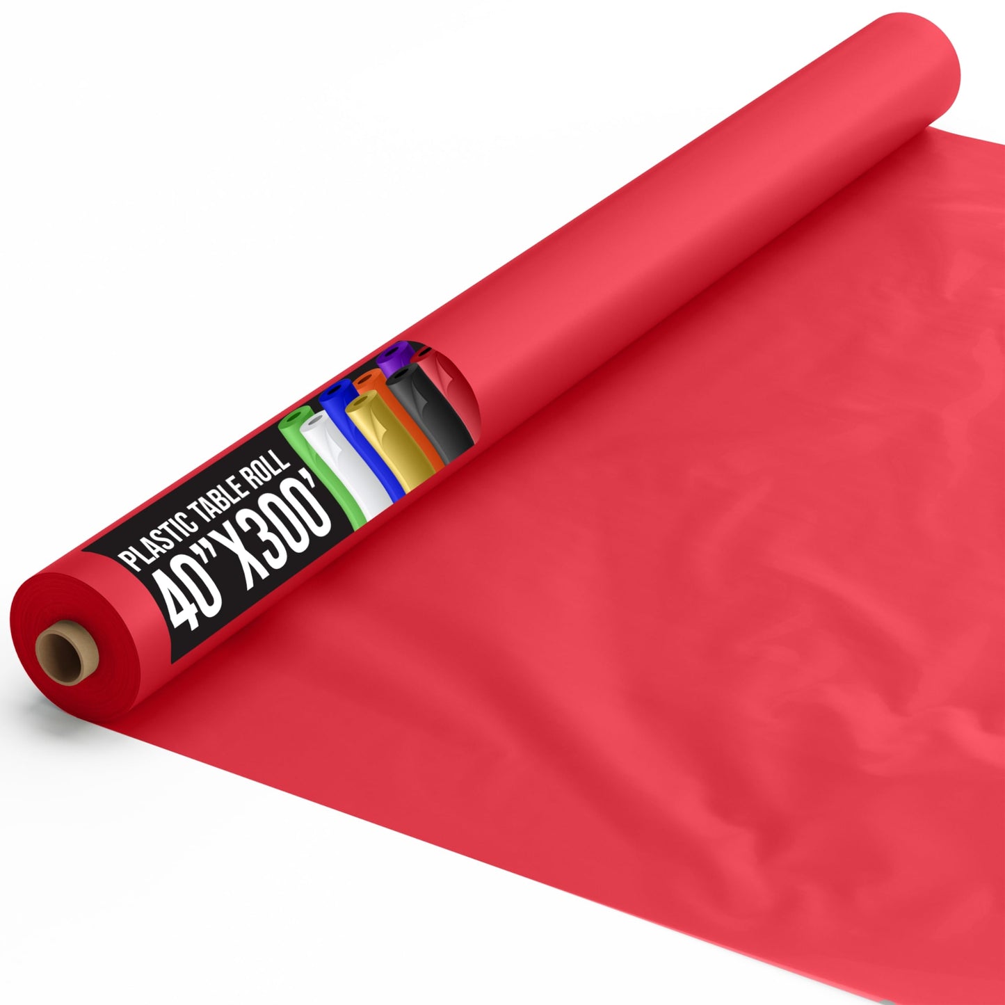 40 In. x 300 Ft. Premium Red Table Roll | Case of 4