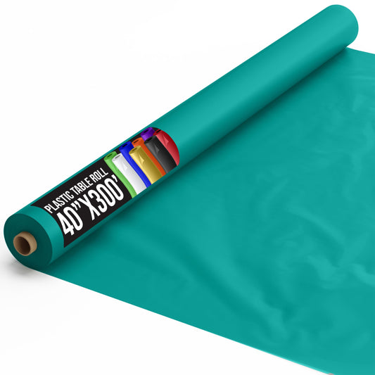 40 In. x 300 Ft. Premium Teal Table Roll | Case of 4