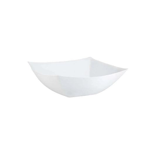 32 Oz. | White Square Plastic Serving Bowl | 48 Count