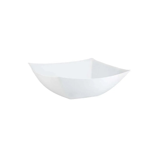 32 Oz. | White Square Plastic Serving Bowl | 48 Count