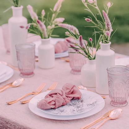 Exquisite Classic Rose Gold Plastic Forks - 20 Ct.