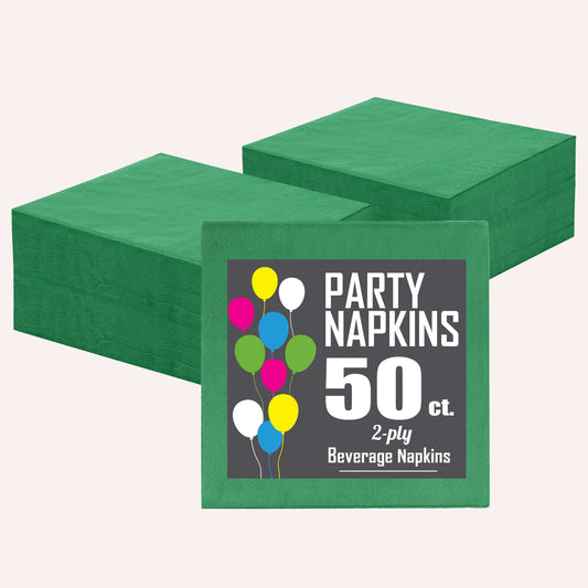 Emerald Green Beverage Napkins | Case of 3600