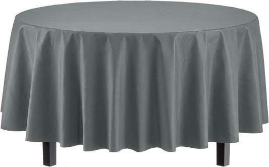 Premium Round Silver Table Cover | Case of 96