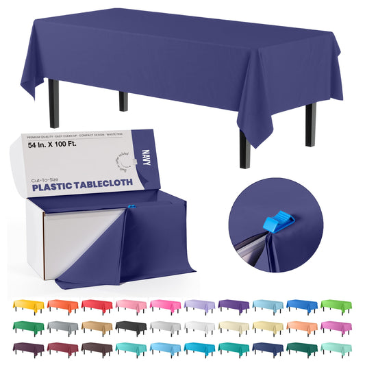 54" X 100' Select A Size Table Cover - Navy
