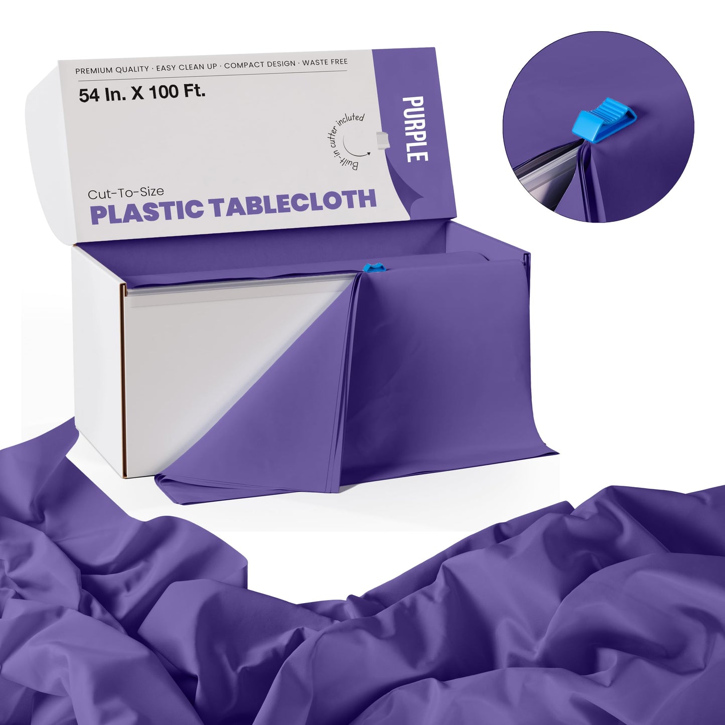 54 In. x 100 Ft. Cut To Size Table Roll  | Purple | Case of 6