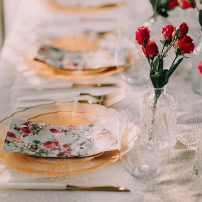 9" Rosè/Gold Petal Plates 20 Ct.