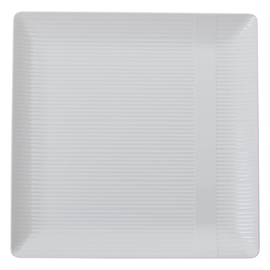 6.5 In. Zen Ridged White Square Plastic Plates | 120 Count