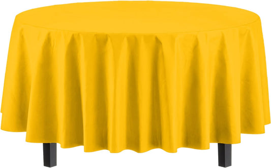 Premium Round Yellow Table Cover | Case of 96