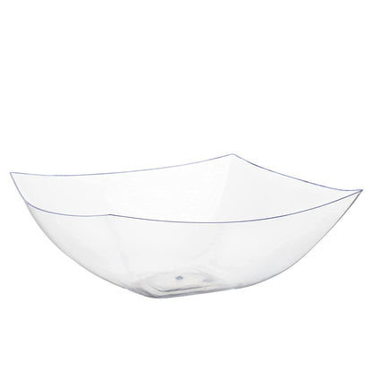 64 Oz. | Clear Square Plastic Serving Bowl | 36 Count