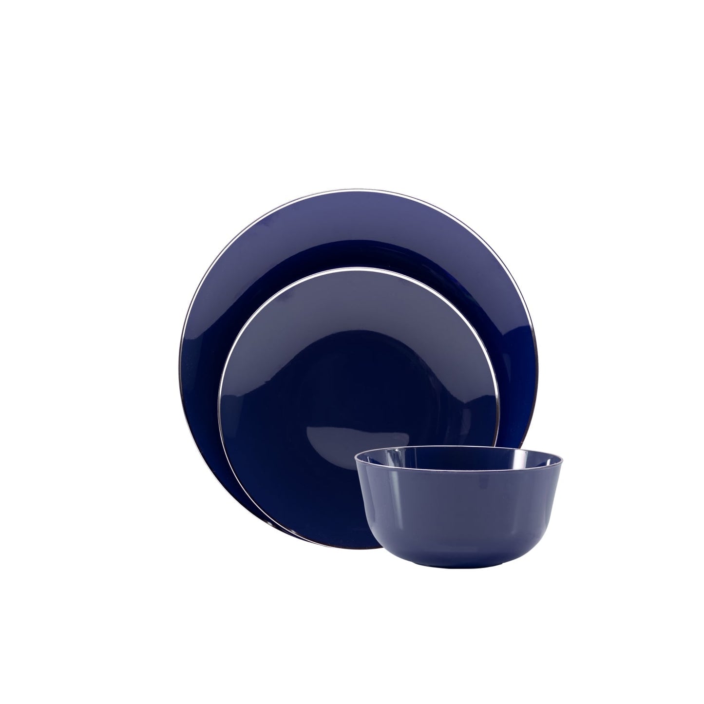 Classic Navy Design Plastic Bowls | 120 Count