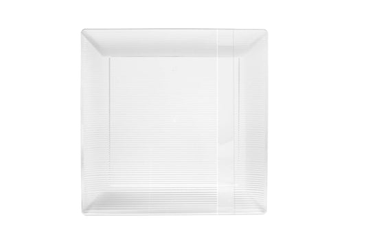 7.5 In. Clear Zen Design Plates - 10 Ct.
