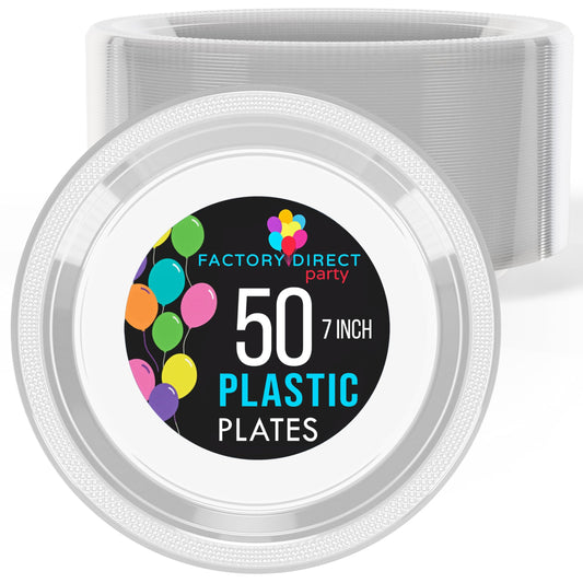 7 In. Clear Plastic Plates | Case of 600