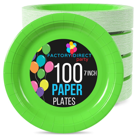 7 In. Lime Paper Plates | Case of 1000