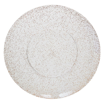 8 In. Rose Gold Sparkle Design Plastic Plates | 120 Count