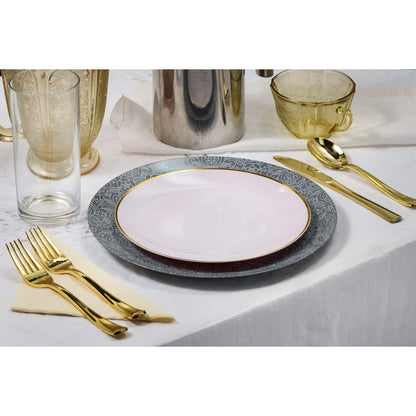 8 In. Ornamental Design Plastic Plates | 120 Count