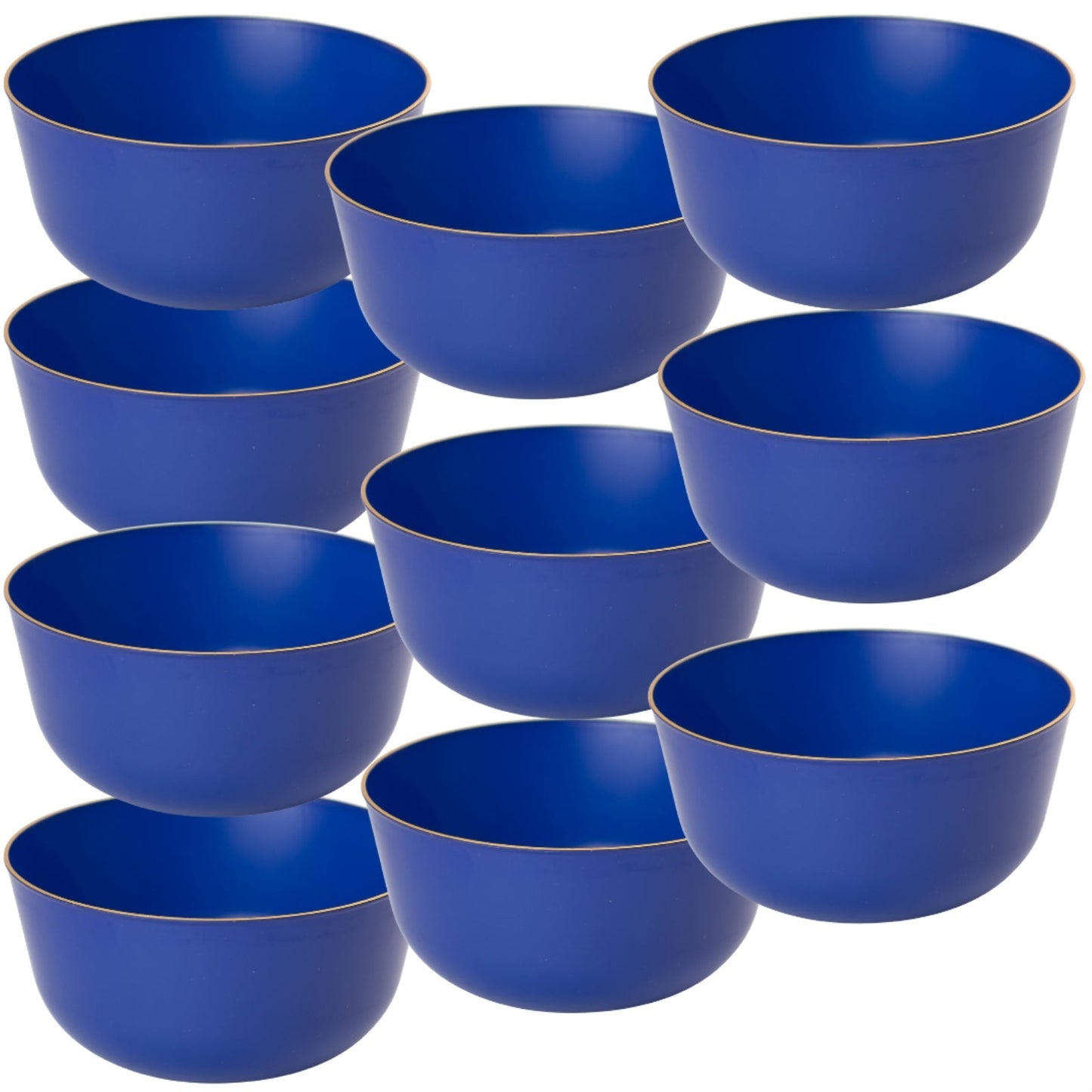 Clear With Gold Rim Plastic Bowls | 120 Count