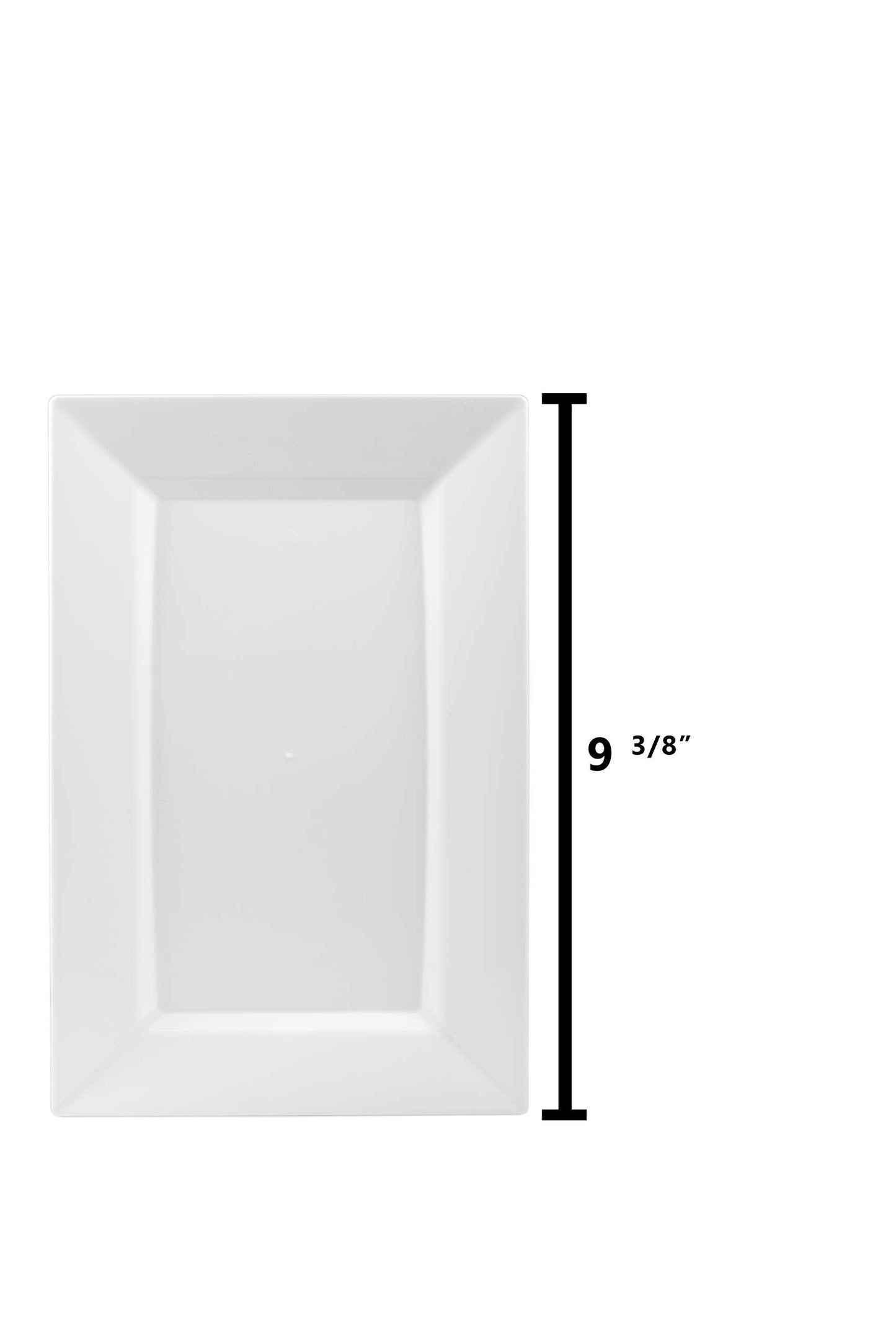 9.5 In. White Rectangular Plates - 10 Ct. – Crown Display