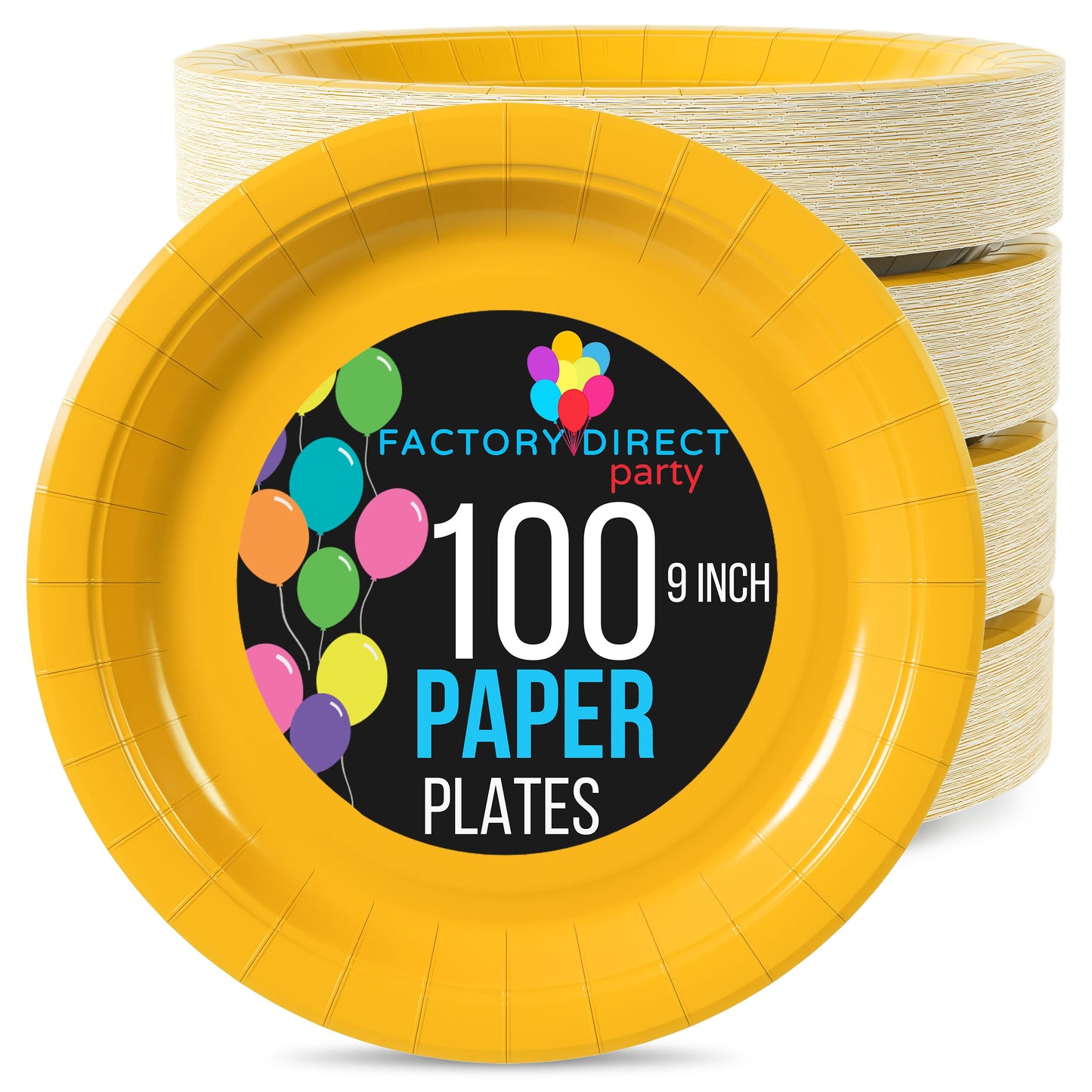 9 In. Yellow Paper Plates | Case of 1000