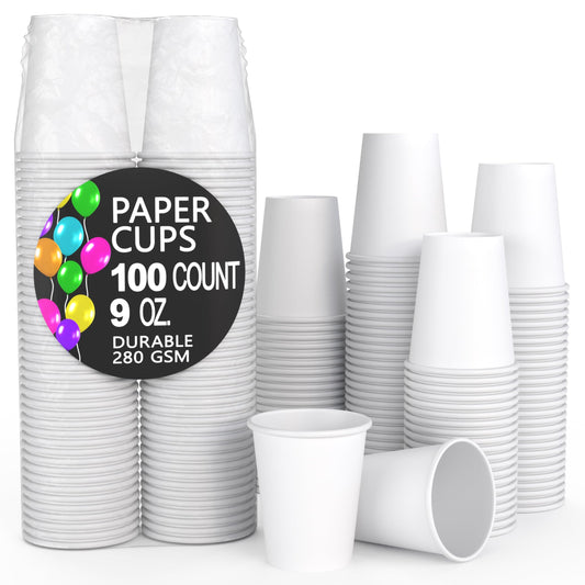 9 Oz. White Paper Cups | Case of 1000