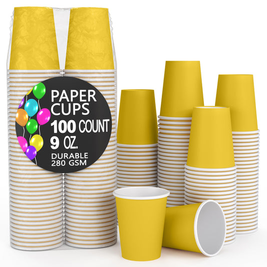 9 Oz. Yellow Paper Cups | Case of 1000