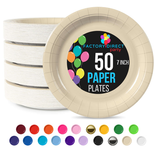 7 In. Ivory Paper Plates | Case of 1000