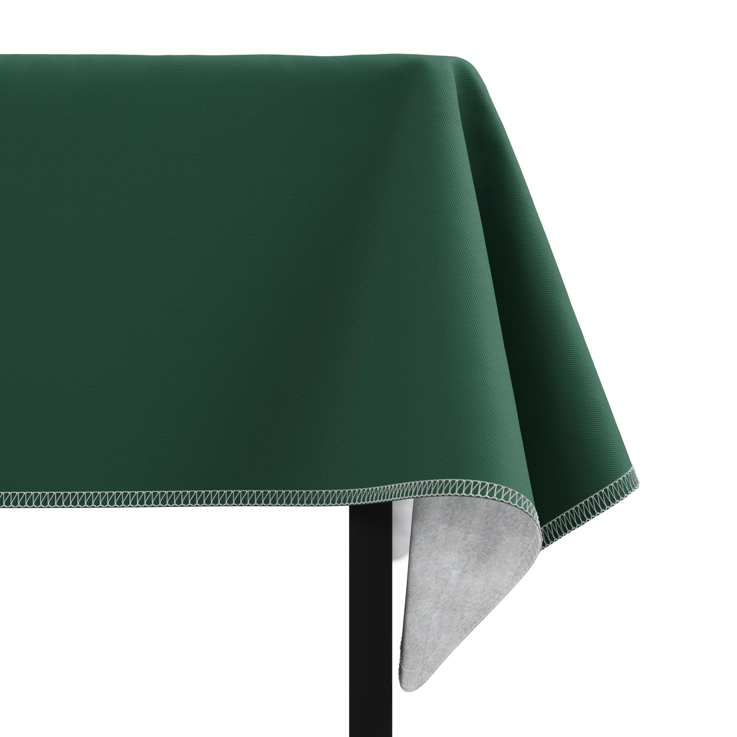 Dark Green Flannel Backed Table Cover 54 In. x 108 In. | Case of 36