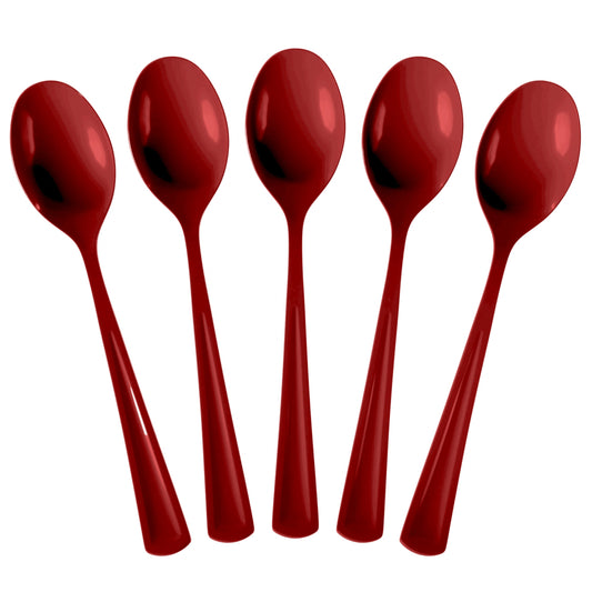 Heavy Duty Burgundy Plastic Spoons | Case of 1200