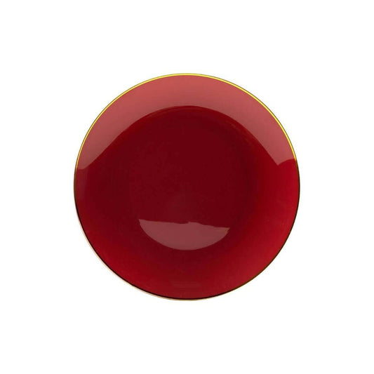8" Classic Burgundy Design Plates (10)