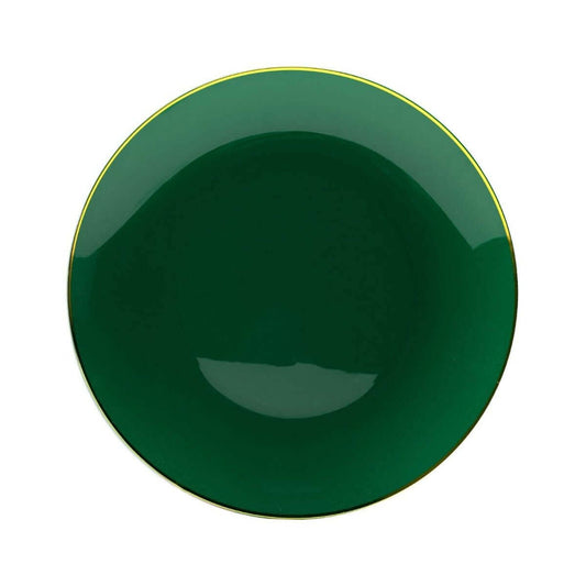 10 In. Classic Green Design Plastic Plates | 120 Count