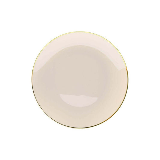 8 In. Classic Ivory Design Plastic Plates | 120 Count