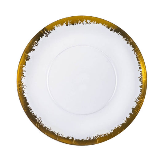 10" Gold Scratched Design Plastic Plates (10)