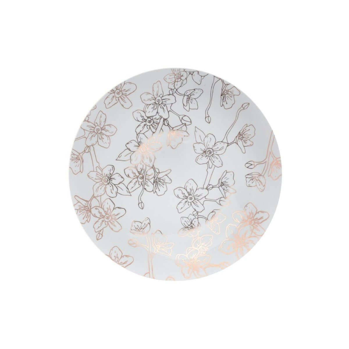 8 In. Blossom Design Plastic Plates | 120 Count