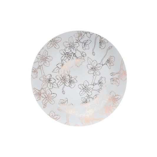 8" Blossom Design Plastic Plates (10)