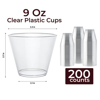 9 Oz. Old Fashioned Plastic Tumblers | 500 Count