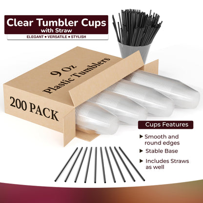 9 Oz. Old Fashioned Plastic Tumblers | 500 Count