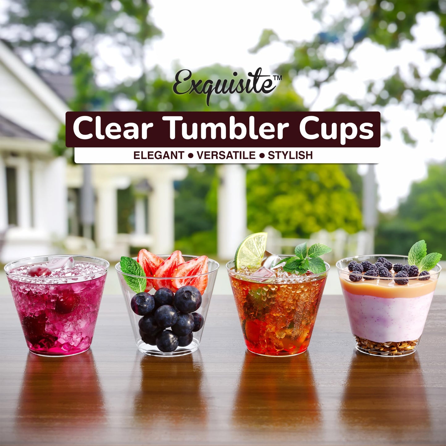 9 Oz. Old Fashioned Plastic Tumblers | 500 Count