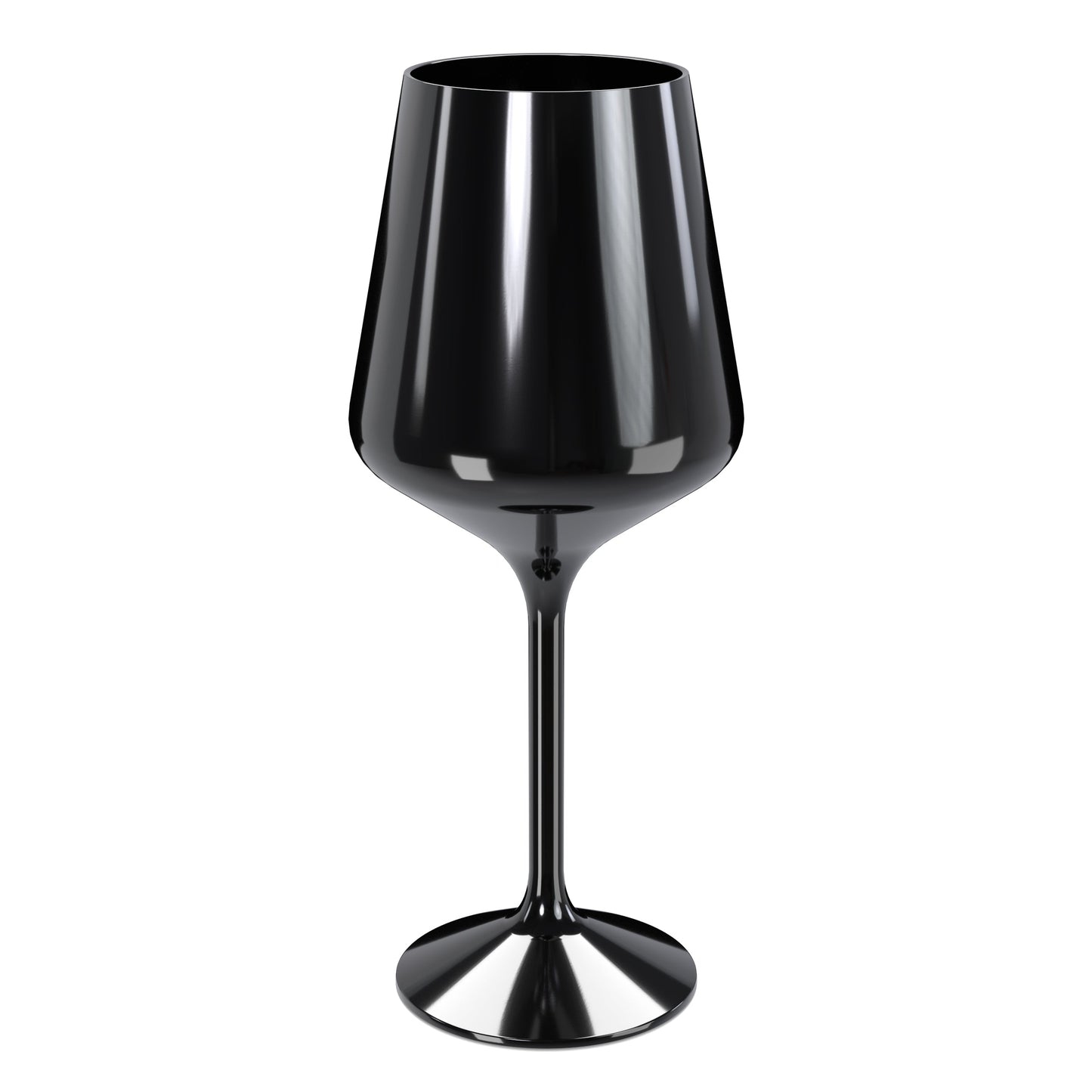 16 Oz. Black Stemmed Wine Glasses | 48 Count