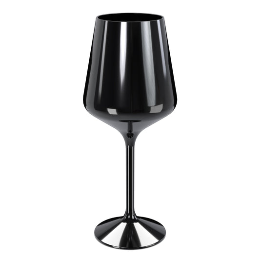 16 Oz. Black Stemmed Wine Glasses | 48 Count