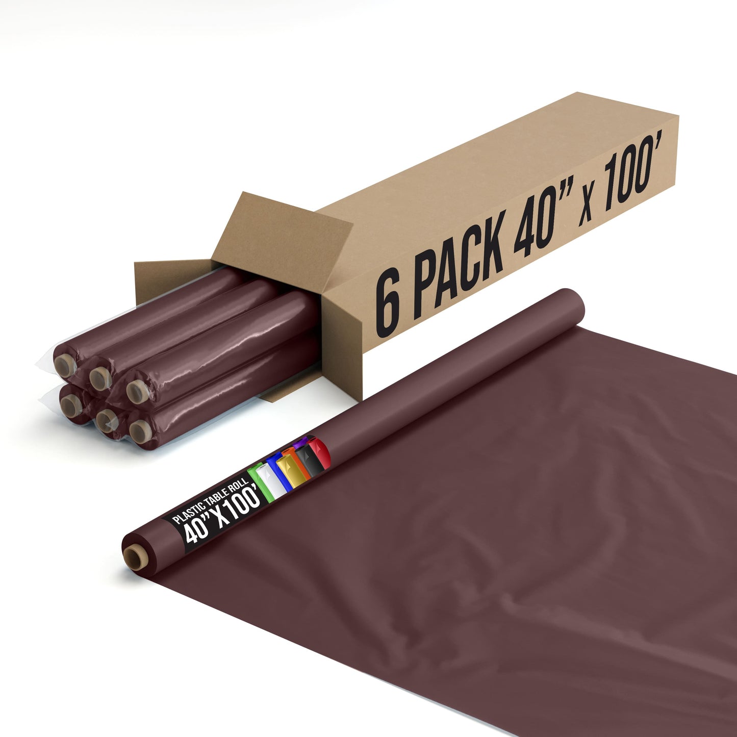 40 In. x 100 Ft. Brown Table Roll | Case of 6