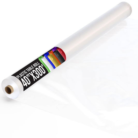 40 In. X 300 Ft. Premium Clear Table Roll | Case of 4