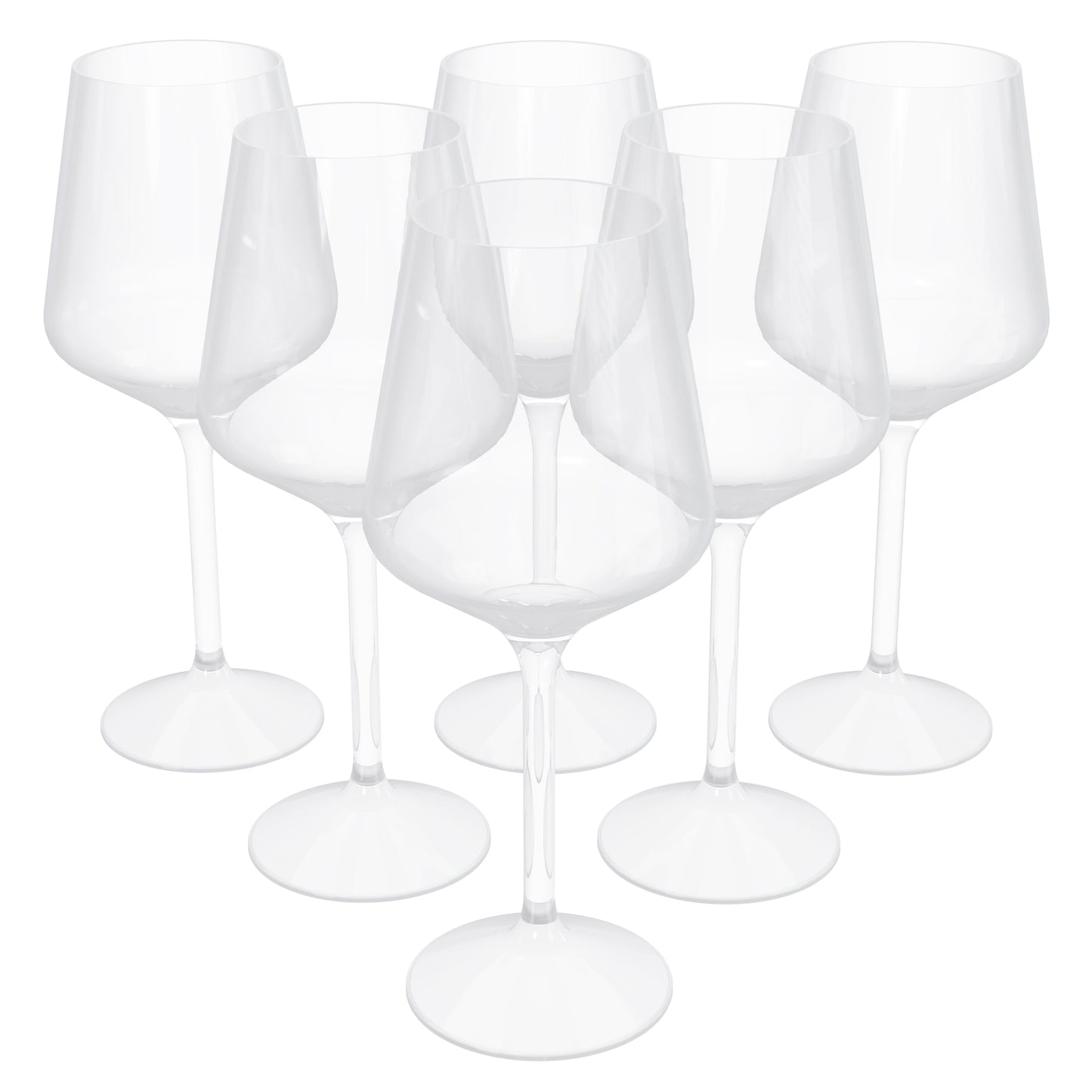 16 Oz. Clear Stemmed Wine Glasses | 48 Count