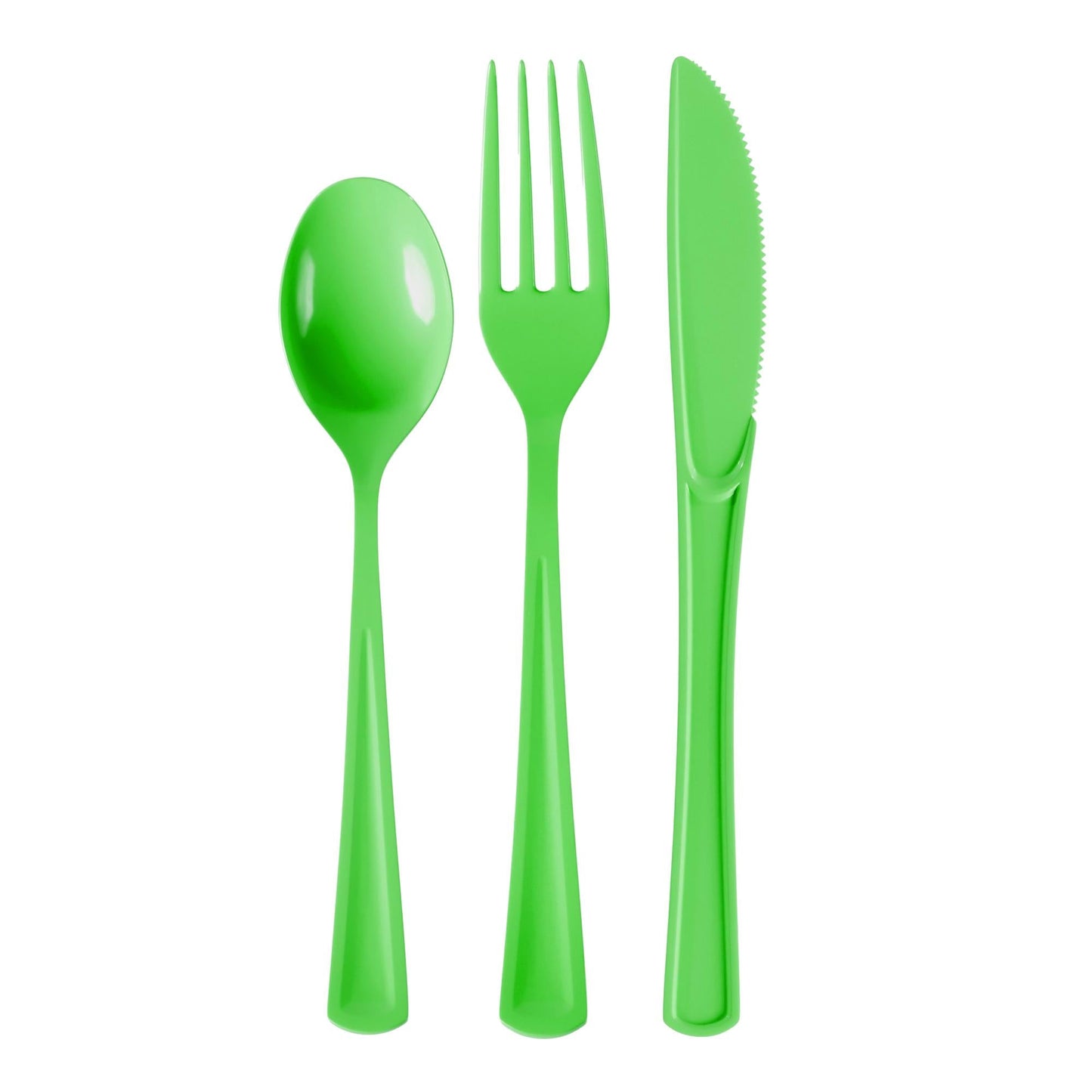 Lime Green Cutlery Combo Set | 600 Forks 600 Spoons And 600 Knives