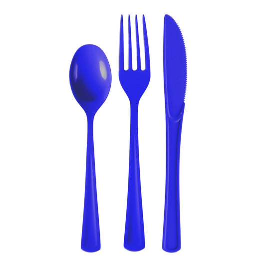 Dark Blue Cutlery Combo Pack - 24 Ct.