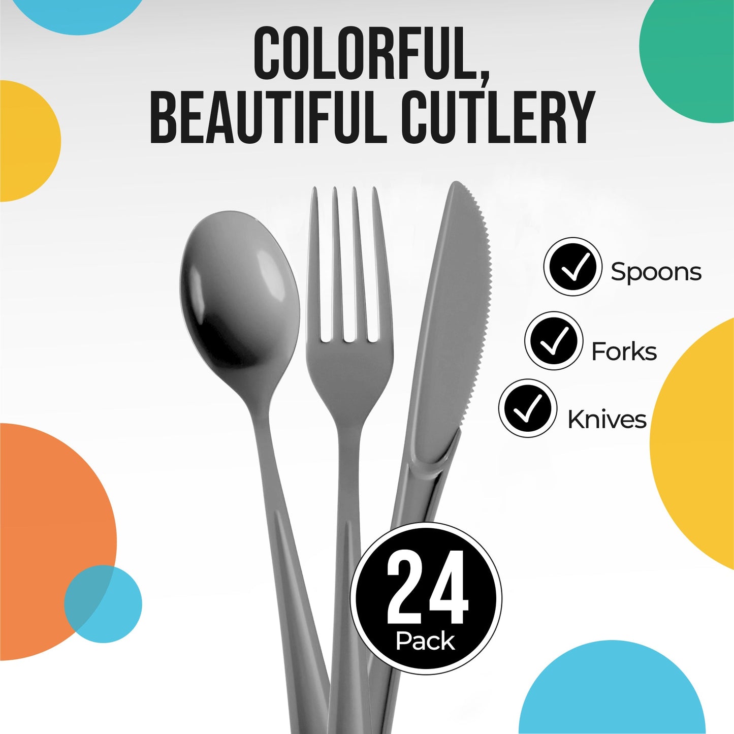 Silver Cutlery Combo Pack - 24 Ct.