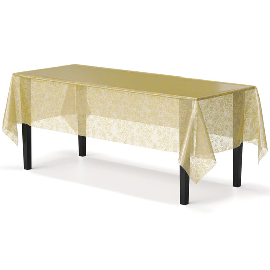 Gold Floral Table Cover | Case of 48