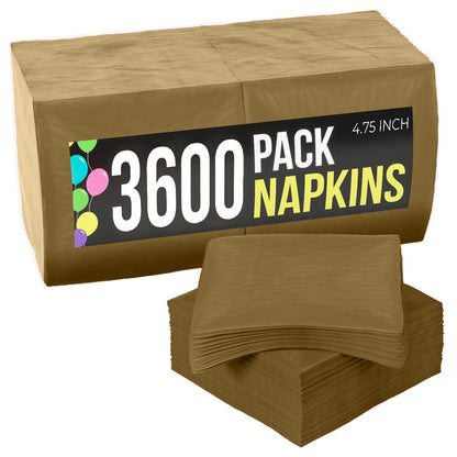 Gold Beverage Napkins | Case of 3600