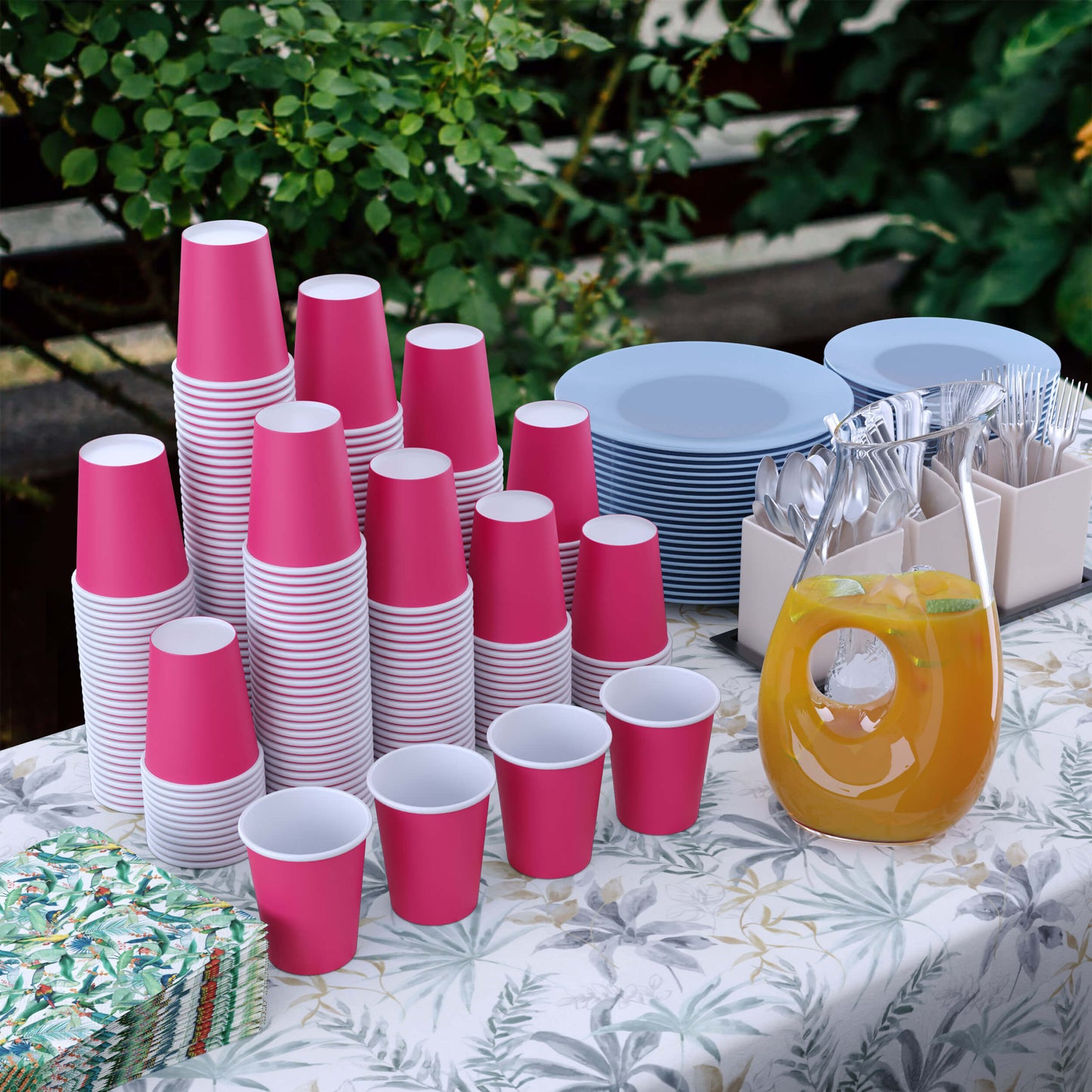 9 Oz. Cerise Paper Cups | Case of 1000