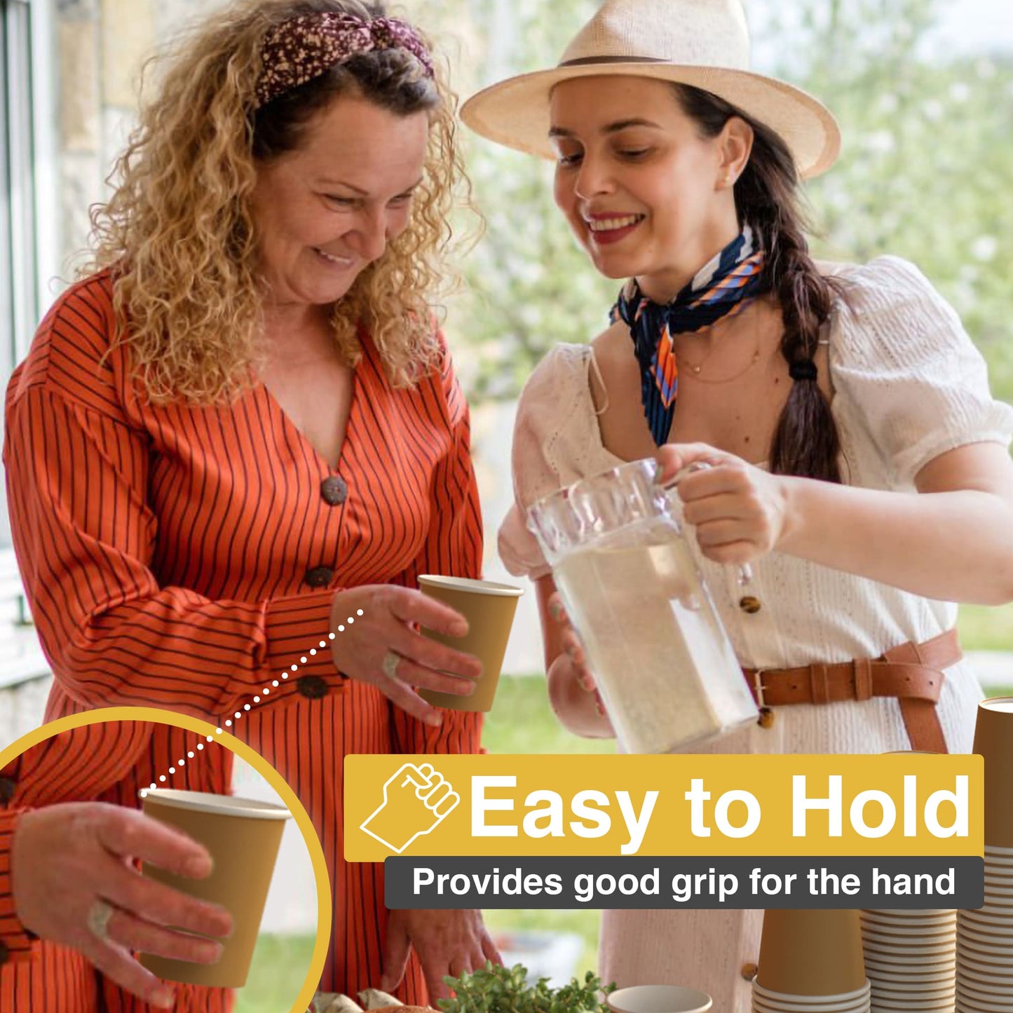 12 Oz. Gold Paper Cups | 20 Count